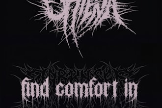 draw classic heavy metal or extreme metal logo