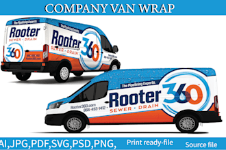 design professional company van wrap and vehicle branding