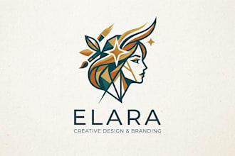 design a stylish and elegant woman logo for your brand