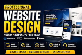build, redesign or customize wordpress, wix, squarespace, framer website