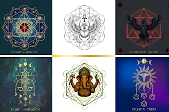 design sacred geometry spiritual healing mystical logo