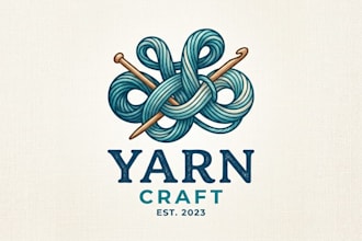 design a creative and modern yarn logo for your brand
