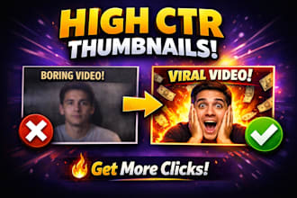 design high CTR youtube thumbnails that get more clicks and views