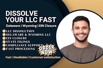 dissolve llc, delaware llc, wyoming and close ein