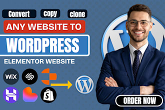 copy clone website or convert wix to wordpress with website migration