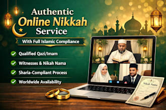 provide authentic online nikkah service with full islamic compliance