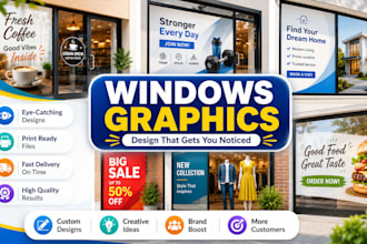 make modern window shopfront and storefront graphics