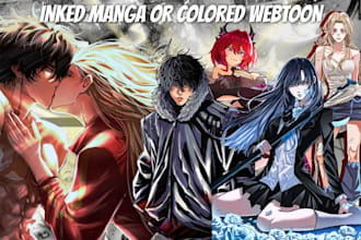 be your professional webtoon artist for graphic novels and indie manga comic