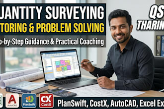 provide expert quantity surveying tutoring and problem solving for students and