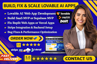 build or fix lovable ai web app saas mvp supabase replit aws vercel deployment