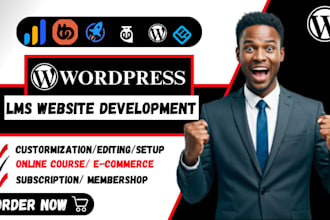 develop and customize wordpress lms website with learndash moodle buddyboss