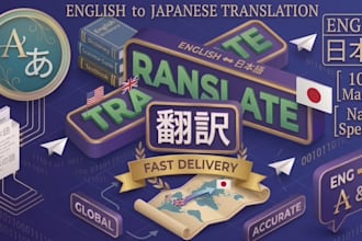 professionally translate english to japanese as a native speaker