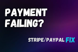 fix stripe or paypal not working and set up payments