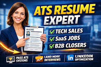 write ats resume for tech sales, saas, or b2b sales roles