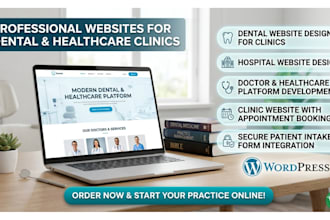 design dental website, hospital website, doctor, healthcare and clinic website