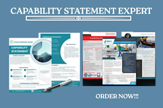 write and design government capability statement, business capability statement