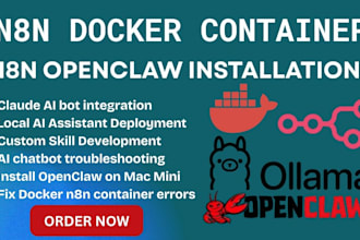 fix docker n8n container not running install openclaw mac mini bot claude ollama