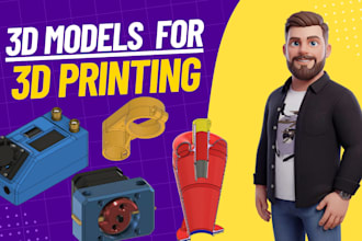 design, fix or edit stl 3d model for 3d printing