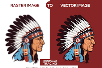 do vector tracing manually from any raster or bitmap image