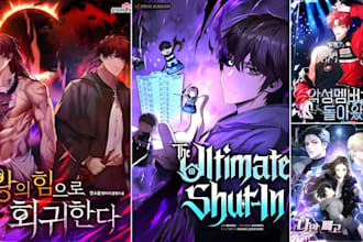 draw anime manhwa shonen light novel comic book cover art comic graphic novel