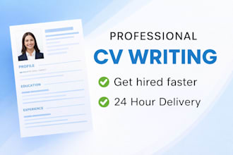 write a professional CV for jobs in 24 hours