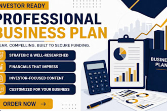 write investor ready business plan and pitch deck for startups