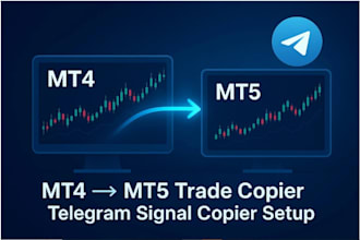 develop forex trading copier bot, telegram trade copier bot or signal copier ea