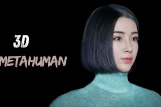 create photorealistic 3d metahuman, nft, character modeling