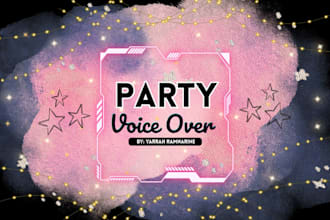 record custom voice overs and audio mixes for ads, parties and events