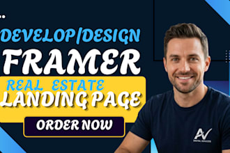 develop framer landing page or real estate website with cms and integration