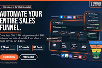 setup gohighlevel CRM automation funnels