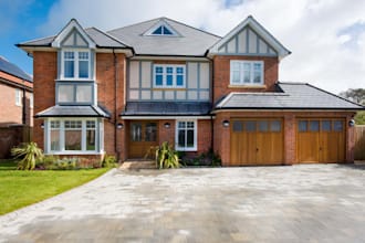 remodel detached house exterior, uk house renovation, landscape yard, gable roof