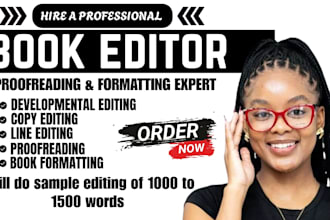 developmental book editor, proofreading , fiction and non fiction book editor