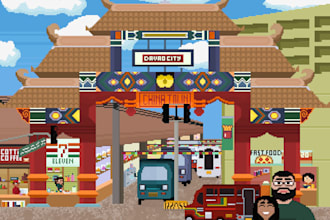 draw custom pixel art characters and scenes