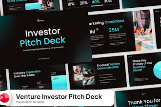 create investor pitch deck, venture capital startup pitch deck presentation