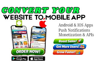 convert website to app, website to android or ios mobile app development