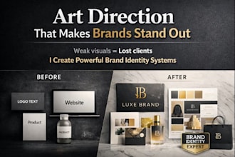 do art direction brand design and complete visual identity branding style guide