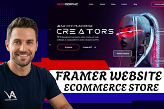 build framer website, framer cms ,animation with ecommerce store and on page seo