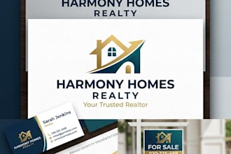 do modern realtor, realty, real estate and property luxury logo design