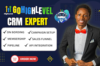 setup gohighlevel CRM workflows, API integrations, domain, gohighlevel pipeline