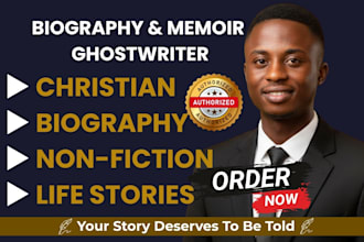 write your biography christian book memoir writer nonfiction ghostwriter