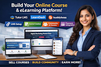 build elearning modules with tutor lms, learndash, buddyboss