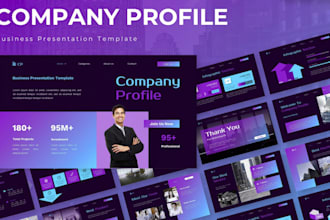 redesign corporate business plan powerpoint presentation, company profile deck
