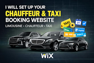 build wix chaffeur website airpot transfer car rental taxi booking website