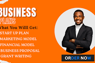 write you a well documented business plan for your organization