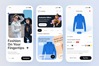 design modern ai saas mobile app UI UX for ios and android