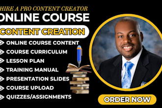 do online course content for online course, course creation, course content, PPT