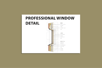 create detailed wall section and facade construction drawings