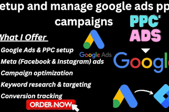 creat setup manage optimize google ads adwords ppc campaign gmc meta ads expert