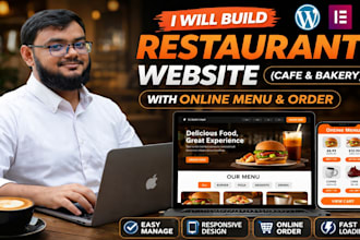 build restaurant, cafe or bakery wordpress website with online menu